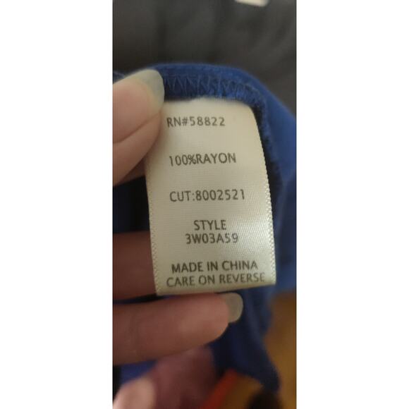 Max Studio Cobalt Sleeveless Tiered Shirt Dress Size 1X Boho Lagenlook - Picture 8 of 9